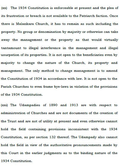 Malankara Church Court Order