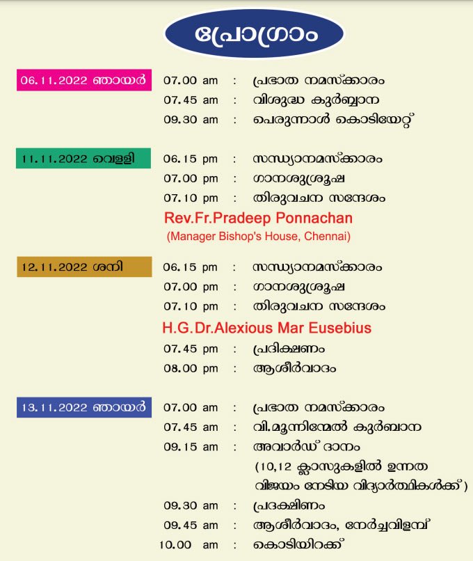 പരിശുദ്ധ പരുമല തിരുമേനിയുടെ ഓർമ്മപ്പെരുന്നാളിന്‌ കൊടിയേറി.